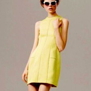 Rebecca Taylor Chartreuse Lime Sheath Dress